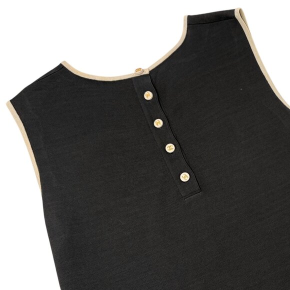 CHANEL Vintage 96C CC Mark Long One-piece Dress #40 Black [106478] - Picture 7 of 14